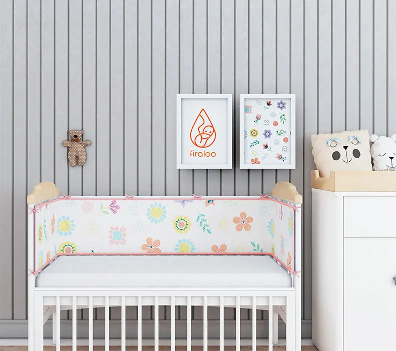 Tour de lit respirant Fleurs