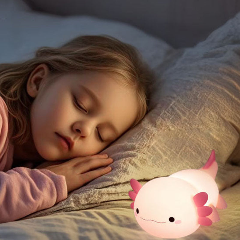 Veilleuse de nuit en forme de Axolotl pour chambre fille et garçon