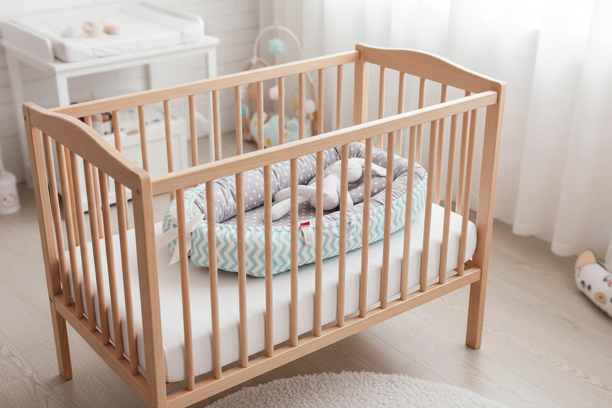 COCON POUR BEBE - ETOILE GRISE