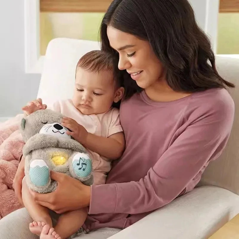 Doudou loutre avec bébé et maman