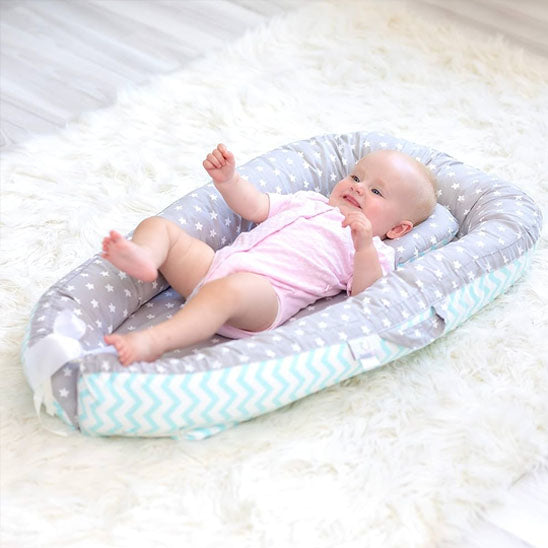 COCON POUR BEBE - ETOILE GRISE