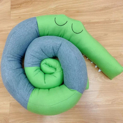 tour de lit bébé - crocodile vert
