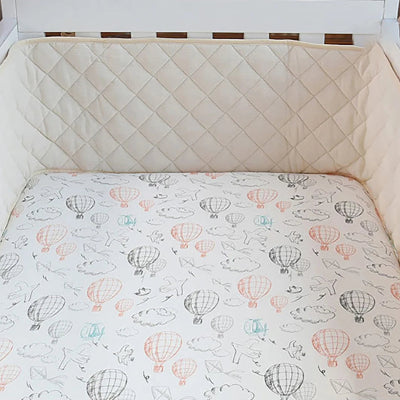 tour de lit matelassé rose