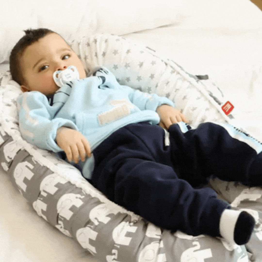 COCON POUR BEBE - ELEPHANT GRIS