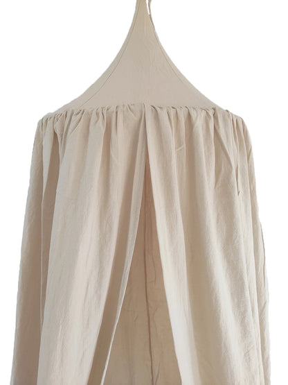 Baldaquin lit bébé 100% coton avec volants — Ciel de lit chambre enfant (variante)