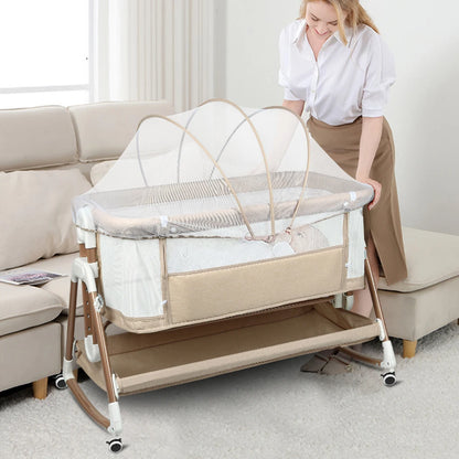 Berceau bébé 3 en 1 — Lit bascule voyage avec moustiquaire hau — Mon Petit Cocon