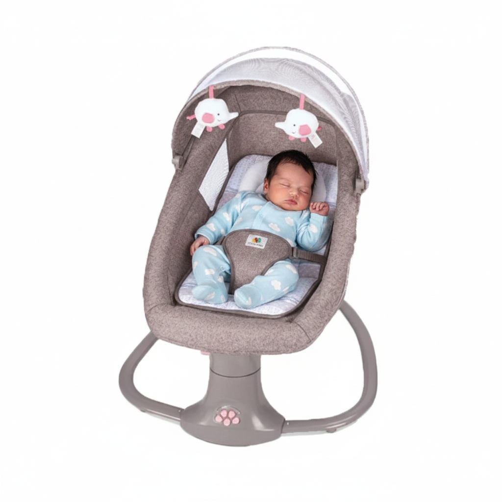 Berceau bébé électrique Bluetooth  — Balancelle avec moustiquaire et musique
