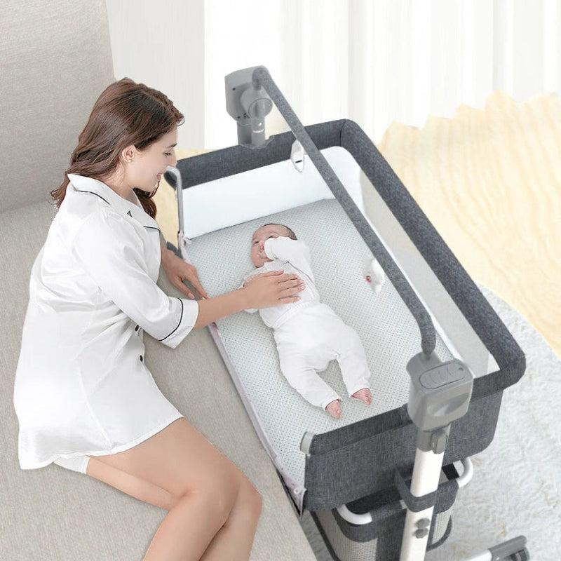 Berceau bébé électrique pliable — Balancelle automatique Bluetooth avec ti — Mon Petit Cocon