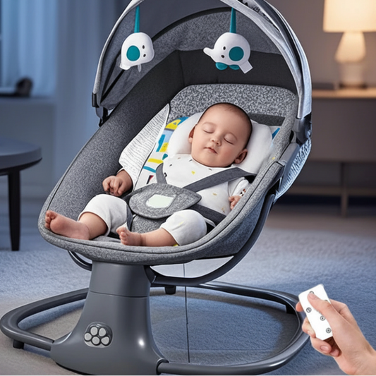 Berceau bébé électrique Bluetooth  — Balancelle avec moustiquaire et musique