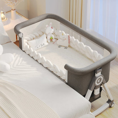 Berceau bébé pliable 3 en 1 — Hauteur réglable bascule et roues — Mon Petit Cocon