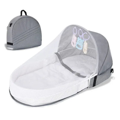 Berceau voyage bébé avec moustiquaire — Nid pliable léger nouveau-né