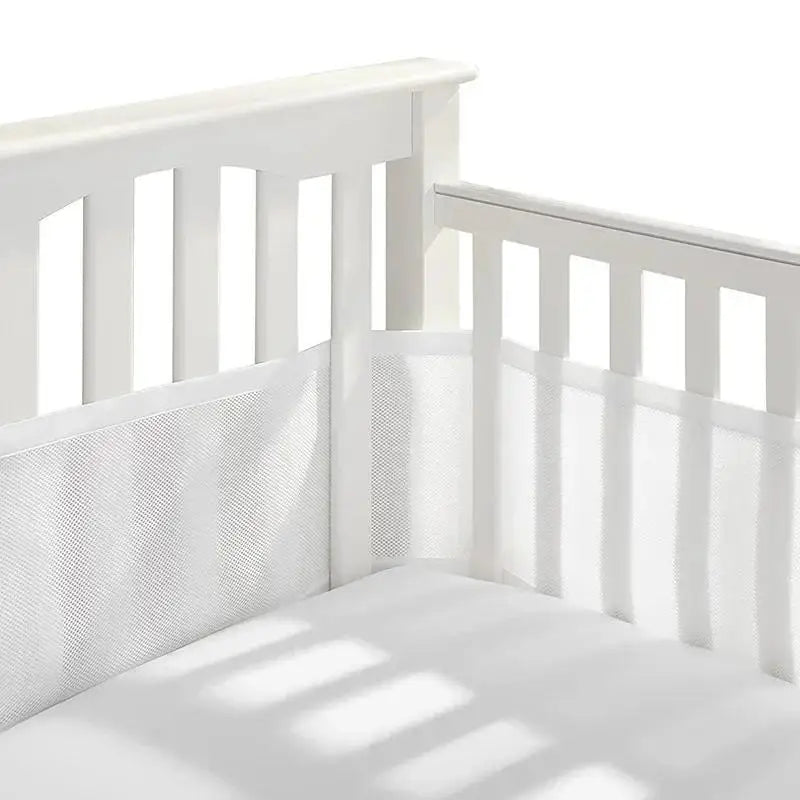 Tour de lit bébé 4 panneaux respirant — Liner mesh anti-choc — Mon Petit Cocon