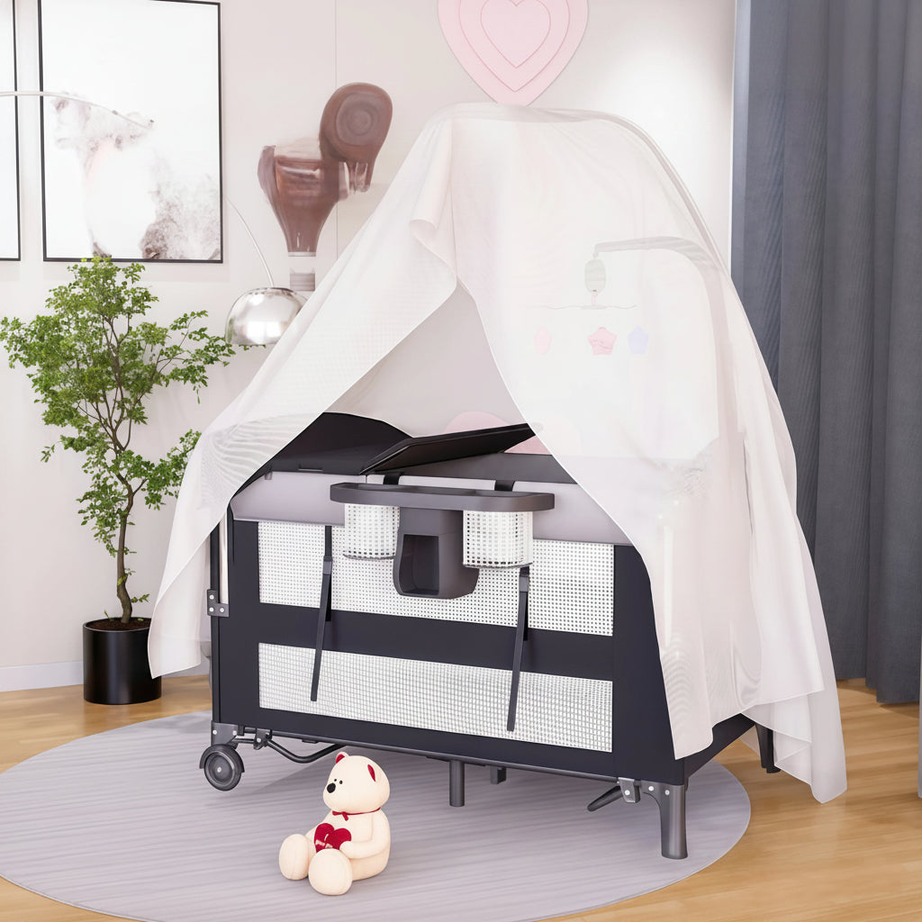 Lit cododo bébé avec table à langer — Berceau convertible en parc — Mon Petit Cocon