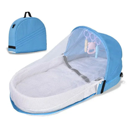 Berceau voyage bébé avec moustiquaire — Nid pliable léger nouveau-né