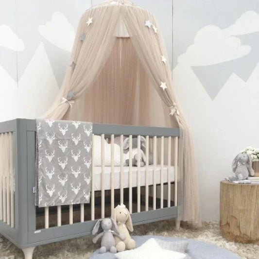 Moustiquaire ciel de lit bébé étoilé — Tente décorative chambre enfant