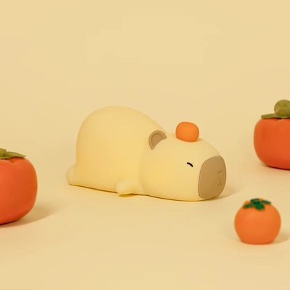 Veilleuse LED Capybara en silicone USB rechargeable — Lampe chambre enfant