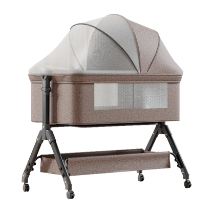 Berceau bébé portable bascule manuelle — Lit voyage pliable matelas lavable — Mon Petit Cocon