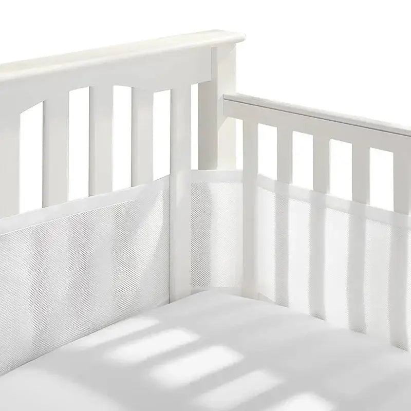 Tour de lit bébé 4 panneaux respirant — Liner mesh anti-choc — Mon Petit Cocon