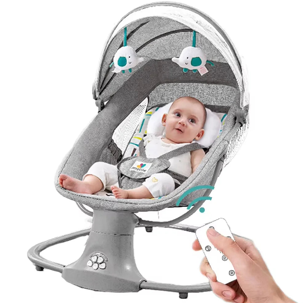 Berceau berçant électrique bébé — Lit balancelle automatique nouveau-né — Mon Petit Cocon