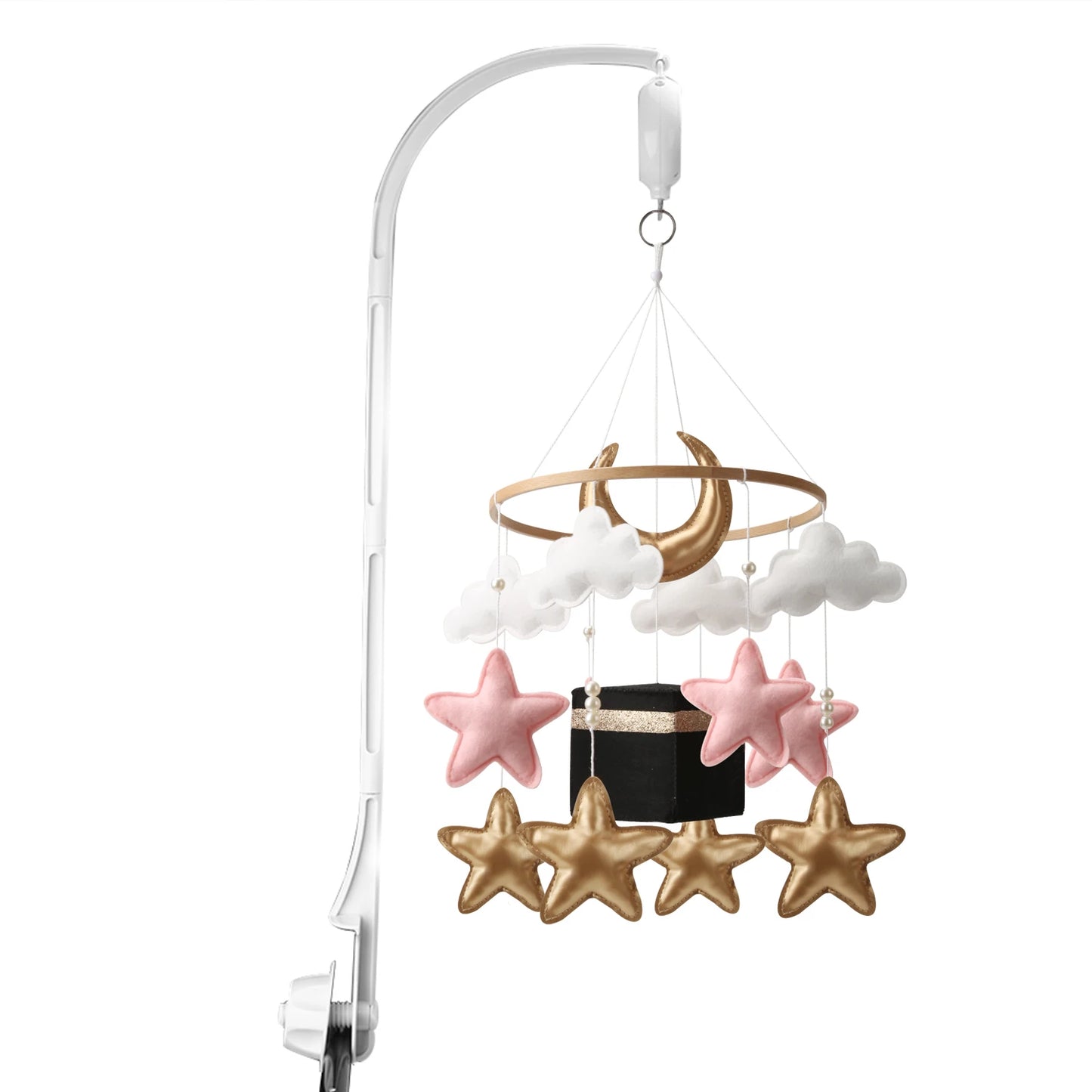 Mobile islamique Kaaba pour berceau — Décoration chambre bébé fille