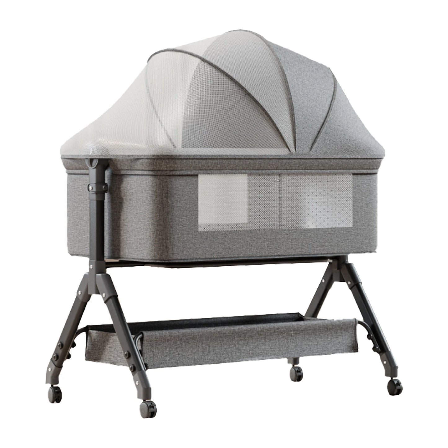 Berceau bébé portable bascule manuelle — Lit voyage pliable matelas lavable — Mon Petit Cocon