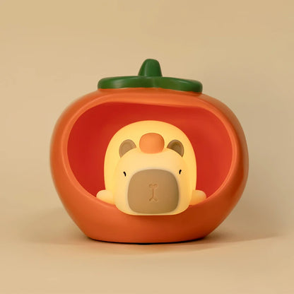 Veilleuse LED Capybara en silicone USB rechargeable — Lampe chambre enfant