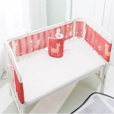 Tour de lit respirant rouge