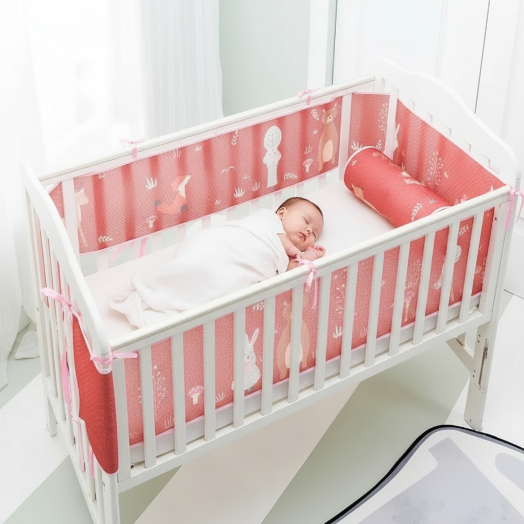 Tour de lit respirant - Rouge