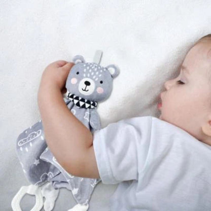 Doudou lapin gris bebe