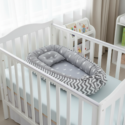 cocon pour bebe couronne gris berceau