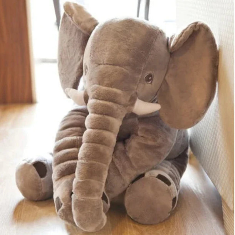 grand peluche éléphant gris