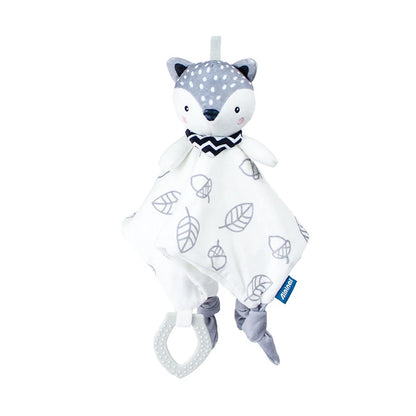 doudou renard avec des motifs de fleurs