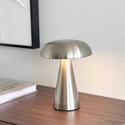 Lampe champignon argent