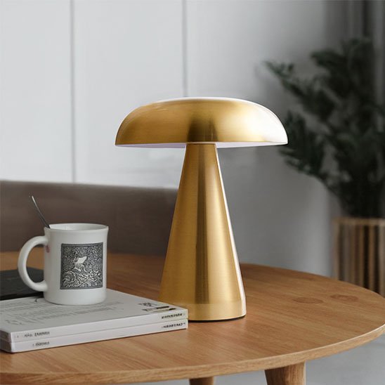 Lampe champignon Or