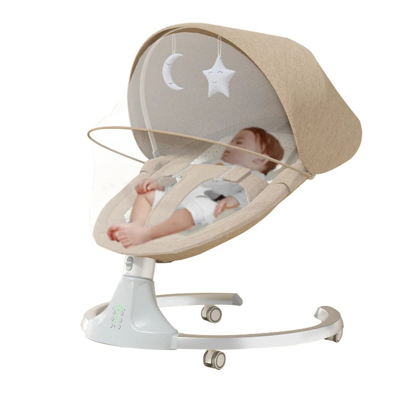 lit bebe electrique beige