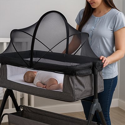 Moustiquaire lit bébé noir