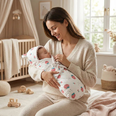 nid d'ange bébé et maman 