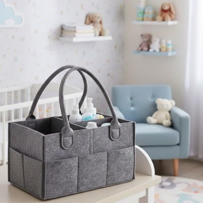 Panier rangement bebe gris