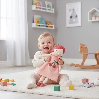 Doudou fille | Cerise