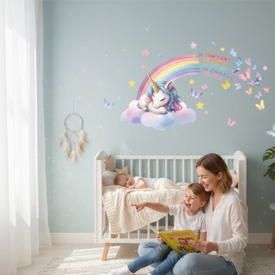 Stickers muraux arc-en-ciel