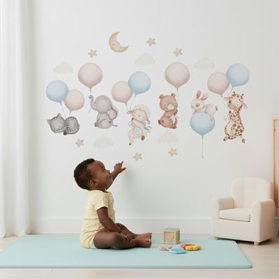 Stickers muraux  chambre bleu