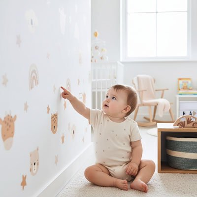 Stickers muraux enfant  blanc