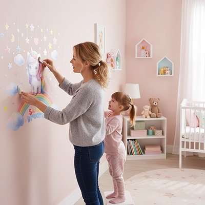 Stickers muraux enfant coller 