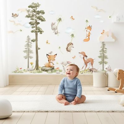 Stickers muraux enfant foret