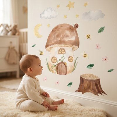 Stickers muraux enfant lapin bébé