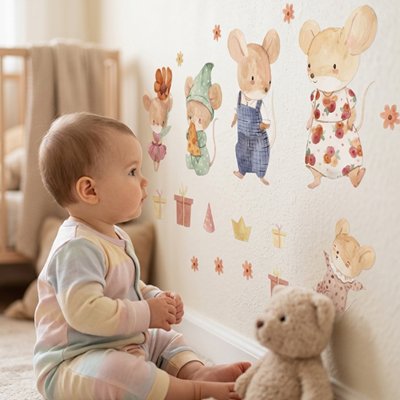 Stickers muraux enfant lapin