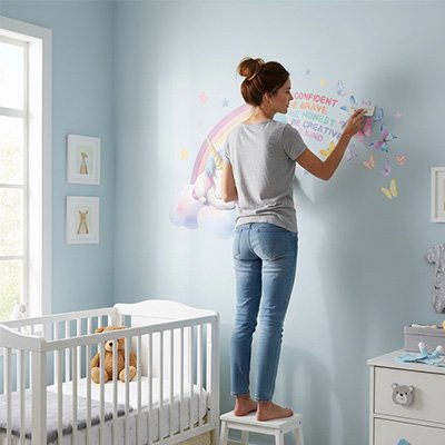 Stickers muraux enfant  licorne 