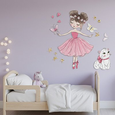 Stickers muraux enfant Thème ballerine 