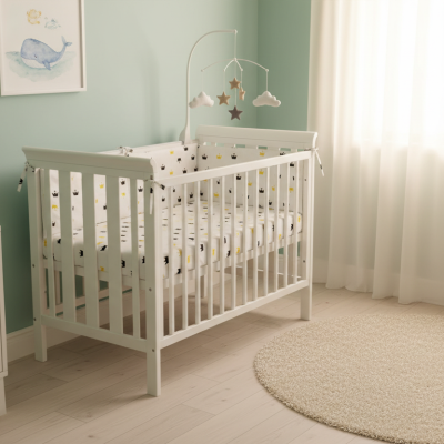 tour de lit bébé blanc