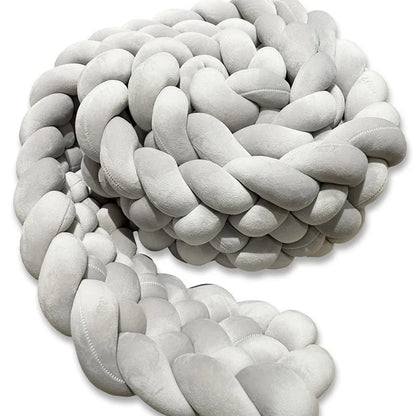Tresse de lit bébé gris 6 brins 